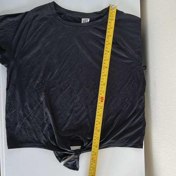 JoyLab Tie-Front Black Tee - Picture 6 of 6